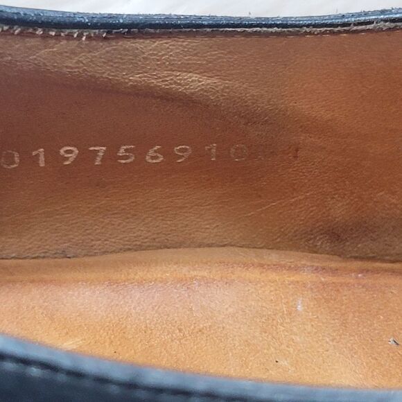 Ralph Lauren Mens Calf Monk Strap Black Leather Oxford Shoes Size 11 - Picture 11 of 12